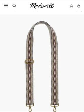 Madewell The Crossbody Bag Strap Webbing Edition Blue White Pink Adjustable